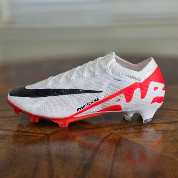 Nike Zoom Vapor 15 Elite Soccer Shoes White Black Crimson Men's 13 LE DJ4978-600 - Picture 7 of 10